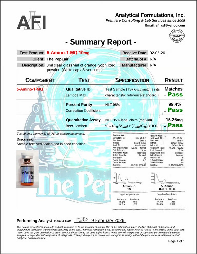 5 Amino 1 CoA Page 1