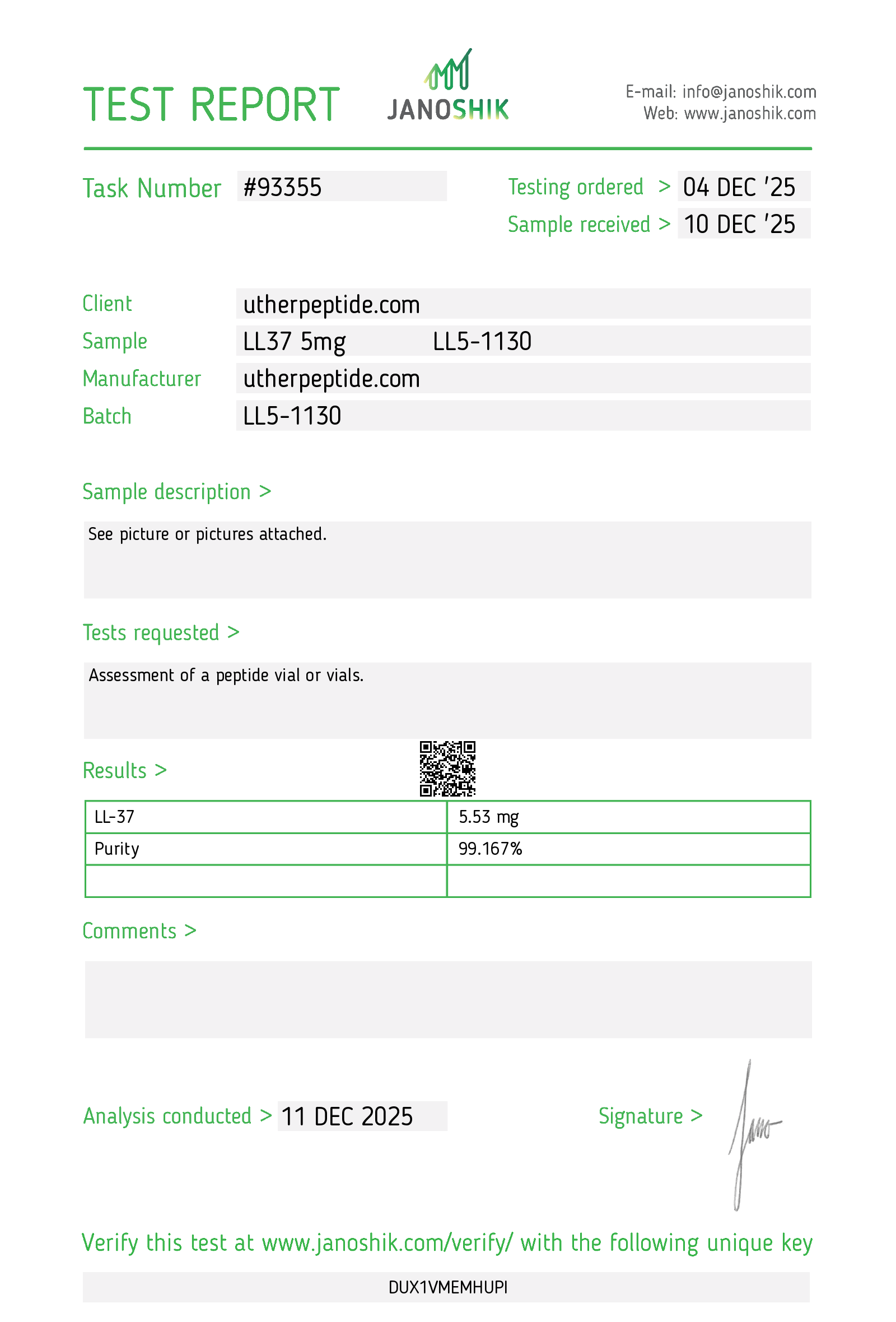 LL-37 5mg CoA Page 2