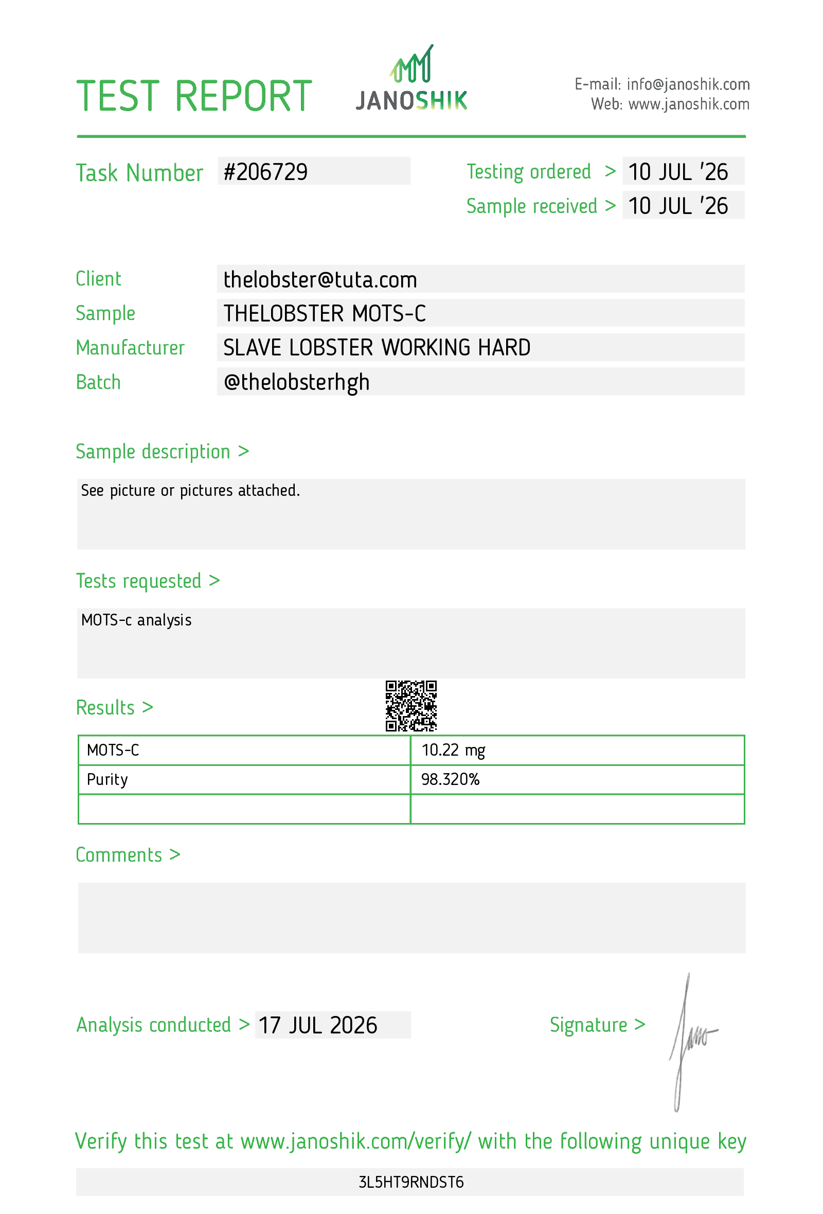 Mots-C 10mg CoA Page 1