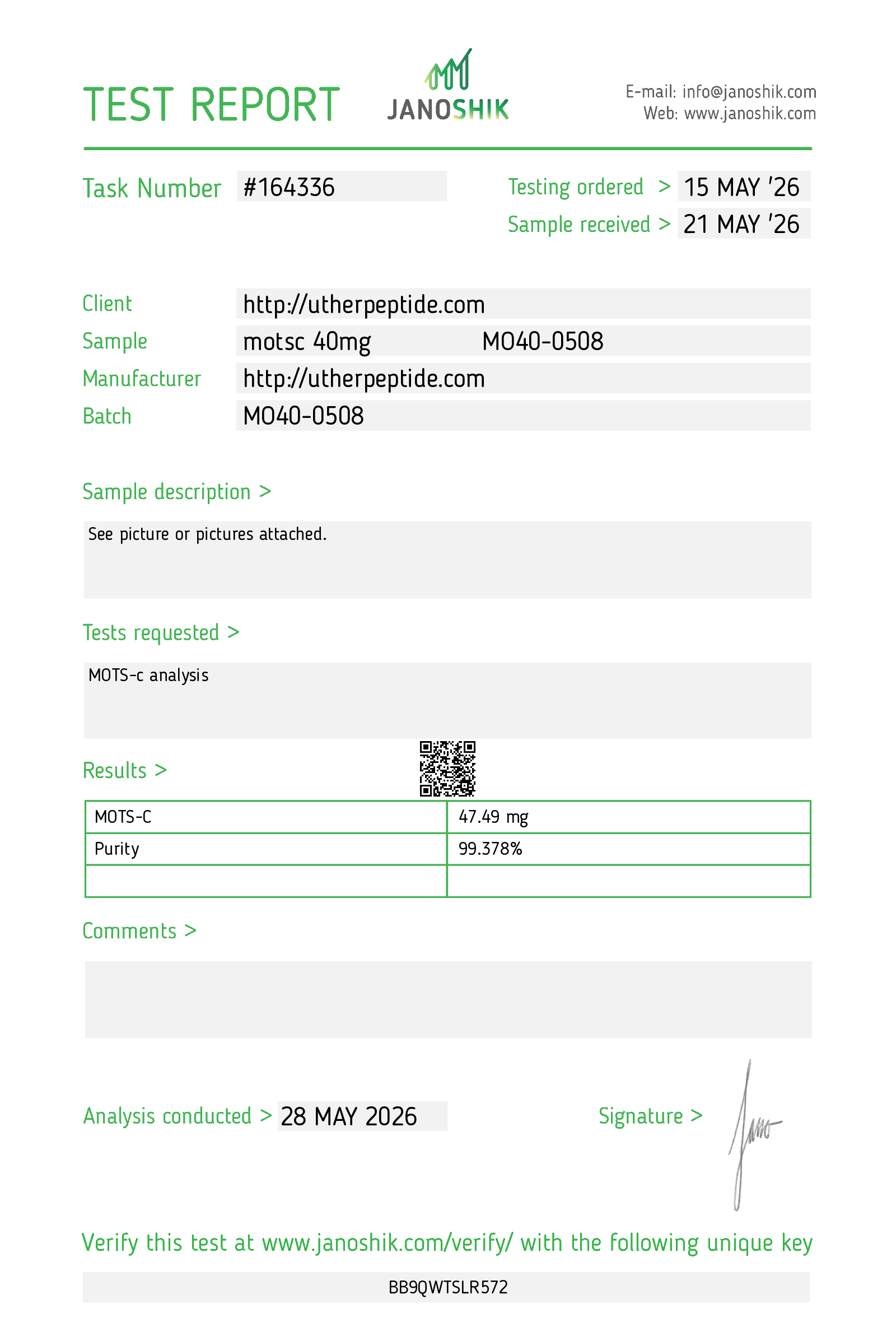 Mots-C 40mg CoA Page 2